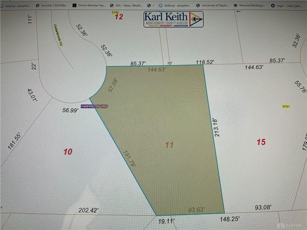 Property Photo:  Lot 59 Cedarbrook Circle  OH 45415 