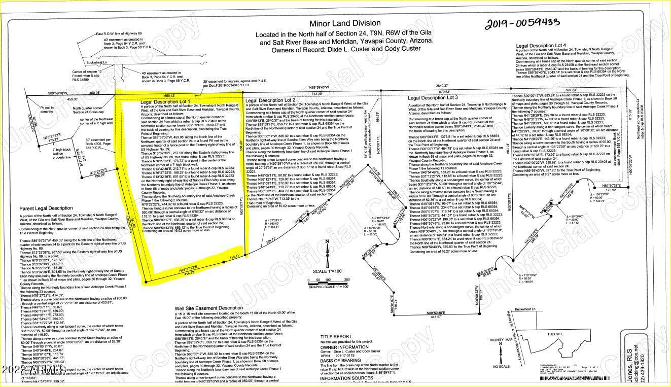 Property Photo: 01 Hwy 89 -- AZ 85332