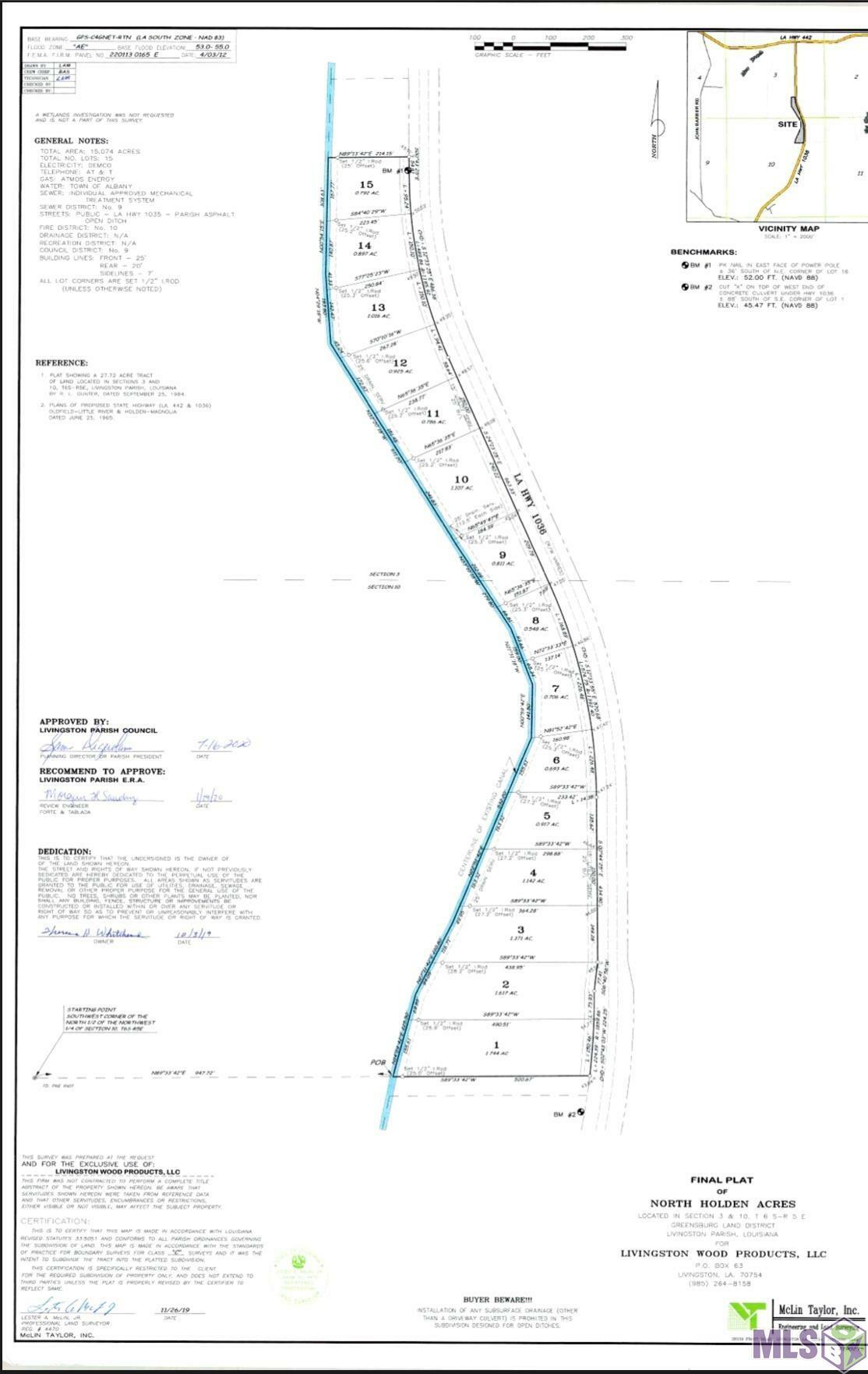 Property Photo:  Lot 14 La Hwy 1036  LA 70774 