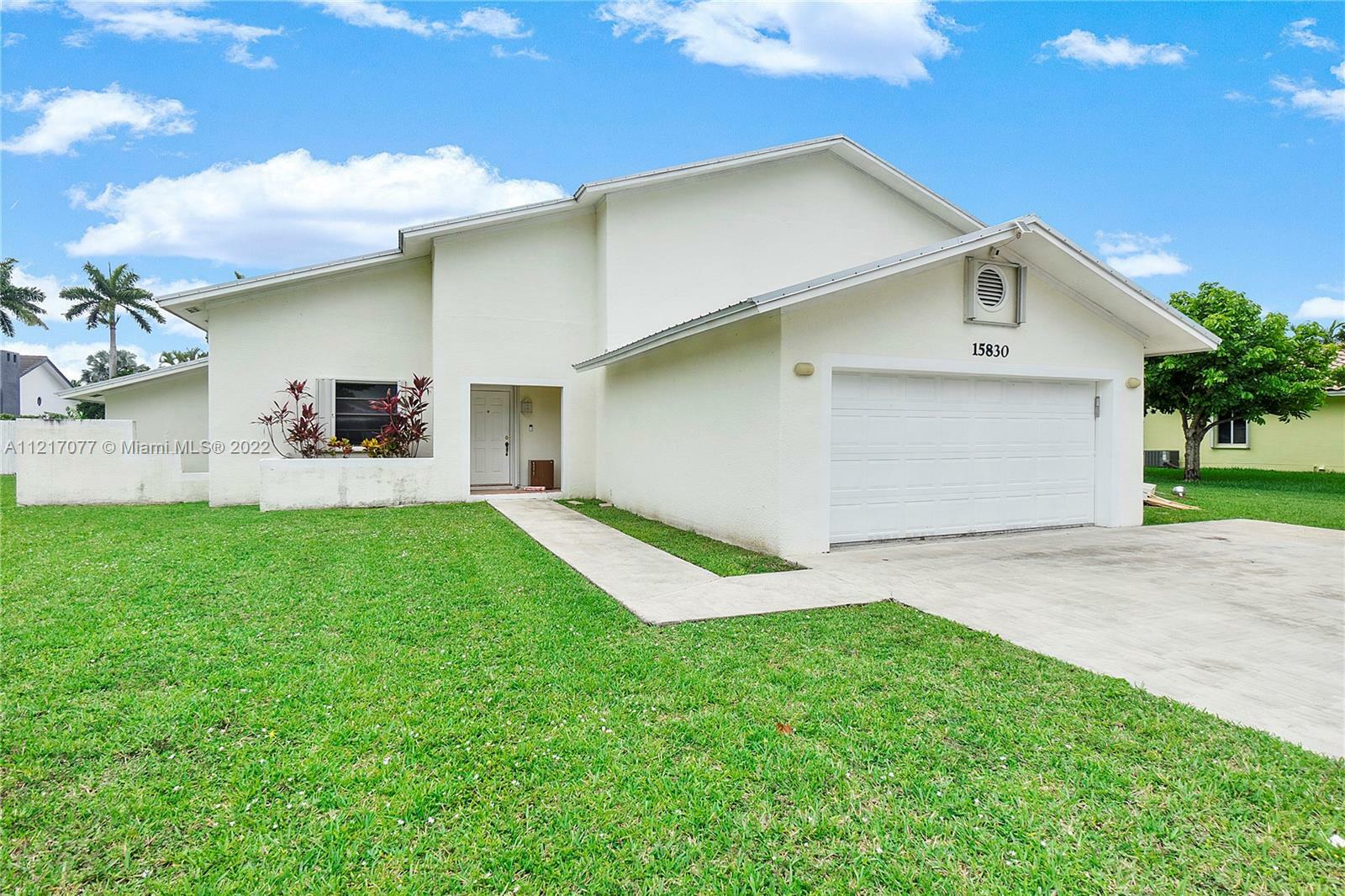 Property Photo: 15830 SW 148th Ct FL 33187