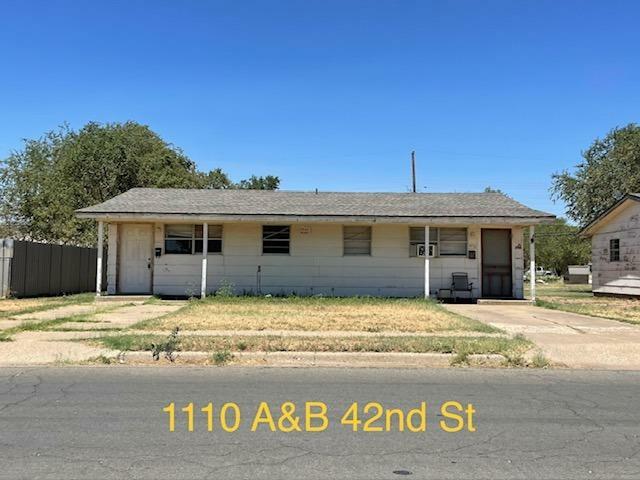 Property Photo:  1110 42nd Street A&Ampb  TX 79412 