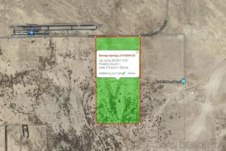 Property Photo: 0 Palm Canyon Dr. 0 CA 92004