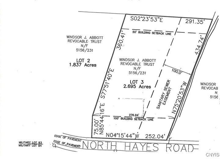 Property Photo:  Lot 3 N Hayes Road  NY 13027 