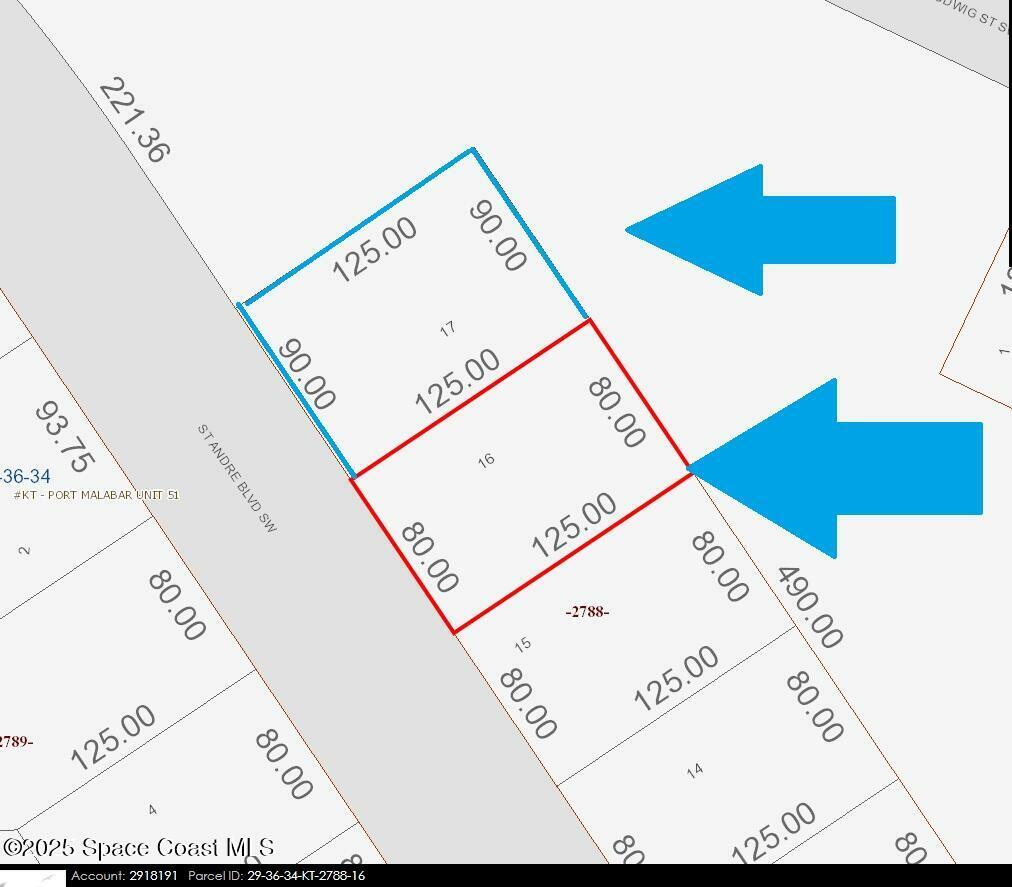 Property Photo: 1331-1337 2 Adjacent Lots On St. Andre Boulevard SW FL 32908