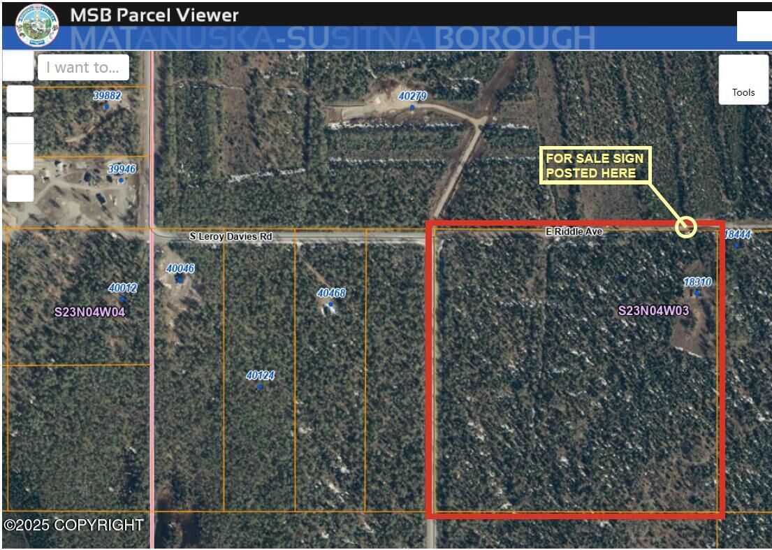 Property Photo: 18310 E Riddle Avenue AK 99676