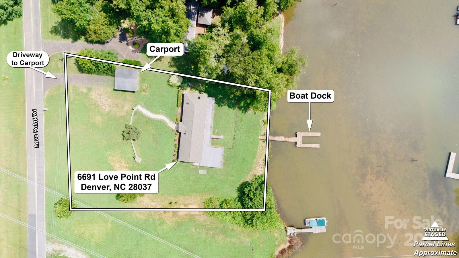 Property Photo:  6691 Love Point Road  NC 28037 