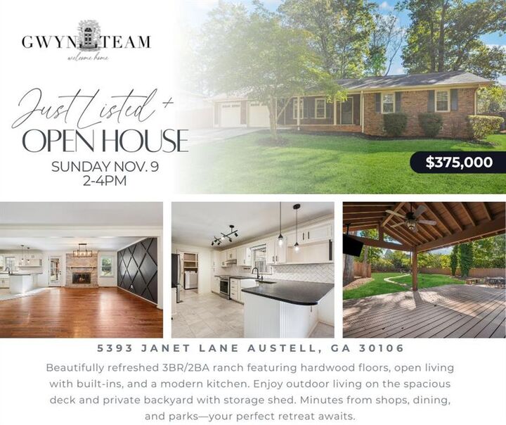 Property Photo:  5393 Janet Lane  GA 30106 