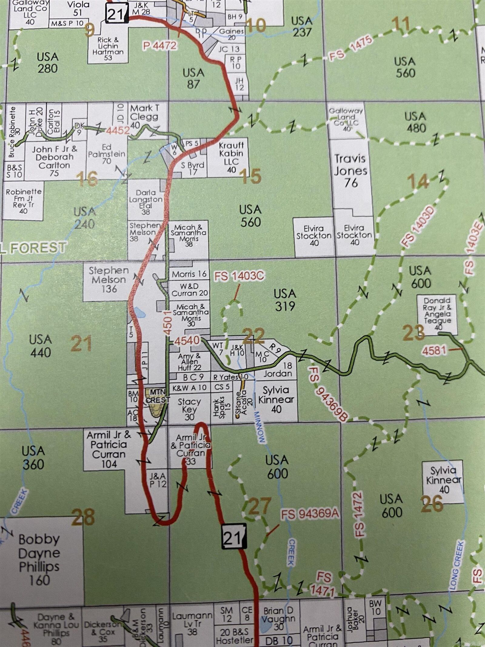 Property Photo: 40 Acres +/- Off Cr 4540 AR 72854