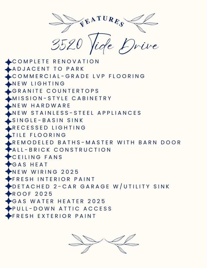 Property Photo:  3520 Tide Drive  FL 32504 