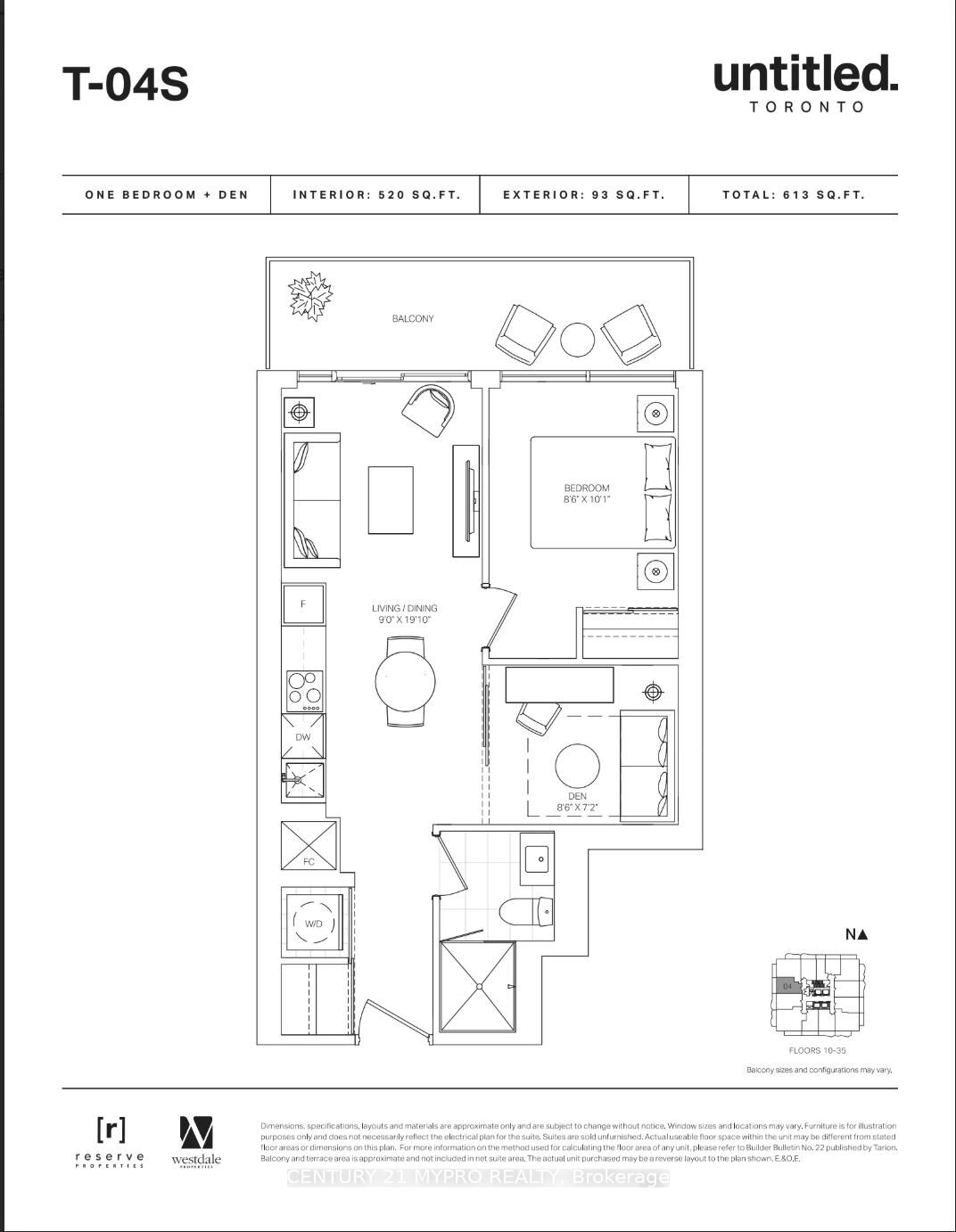 Property Photo: 110 Broadway Avenue 2604S ON M4P 1V7