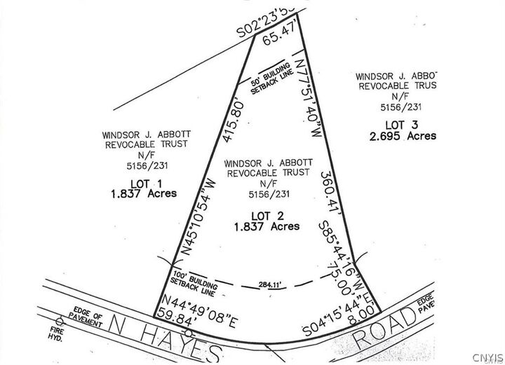 Property Photo:  Lot 2B N. Hayes Road  NY 13027 
