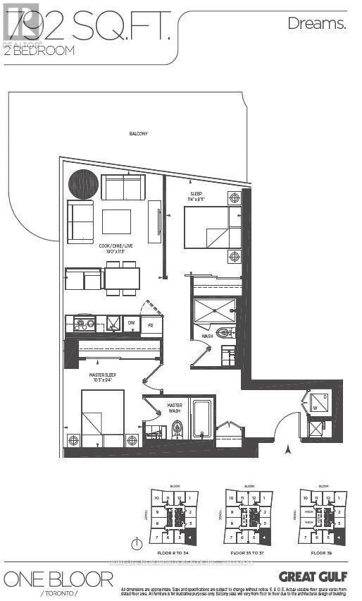 Property Photo:  1 Bloor Street East 3604  ON M4W 1A9 