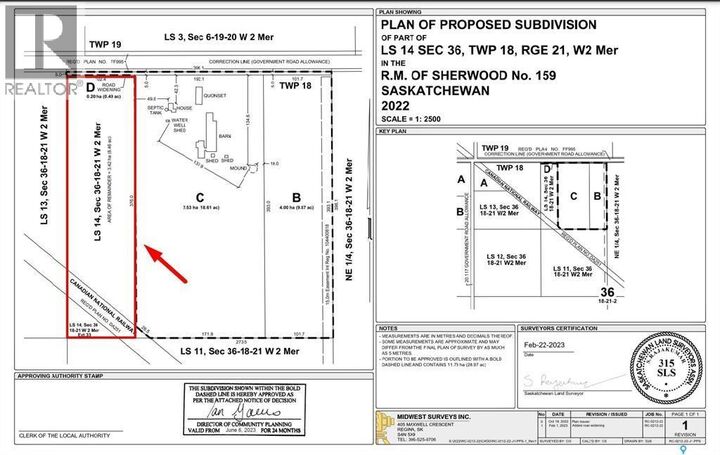 Property Photo:  Rm Of Sherwood Lot (8.48acres)  SK S0G 3C0 