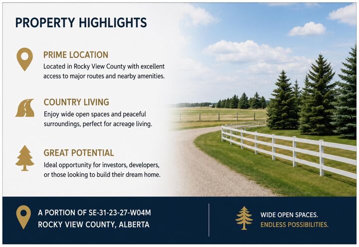 Property Photo: 235112 Range Road 275A Lot 4 AB T1X 2H3