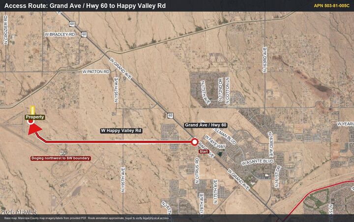 Property Photo:  211xx W Yearling Road -  AZ 85361 
