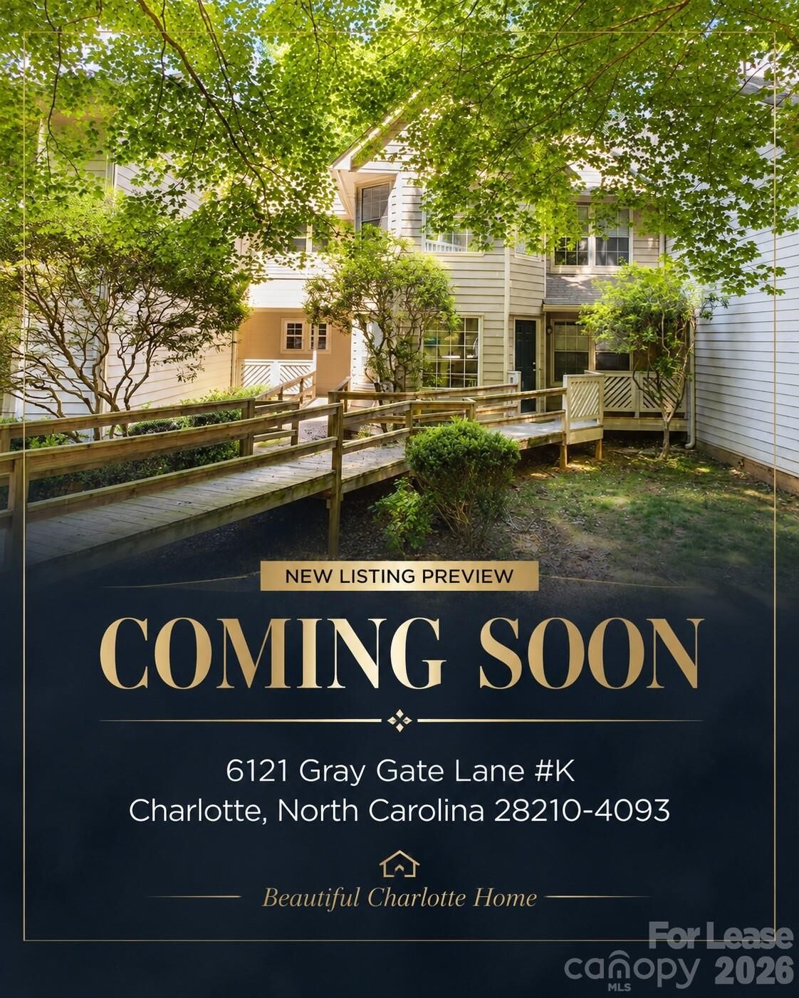 Property Photo: 6121 Gray Gate Lane K NC 28210