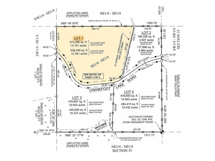 Property Photo:  Lot 1 Crane Foot Lake Road  WI 54435 