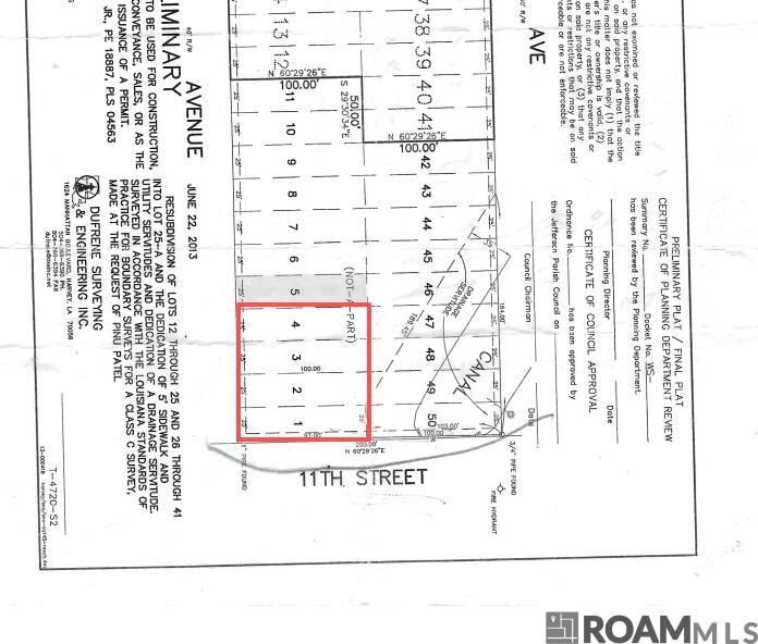 Property Photo: 1801 11th St LA 70058