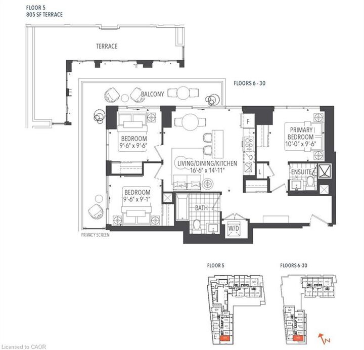 Property Photo:  8 Hughson Street N 2203 B  ON L8R 3L5 