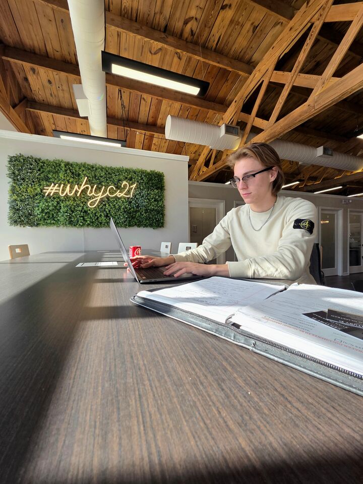 Evan Olmsted,  in Rochester, Professionals