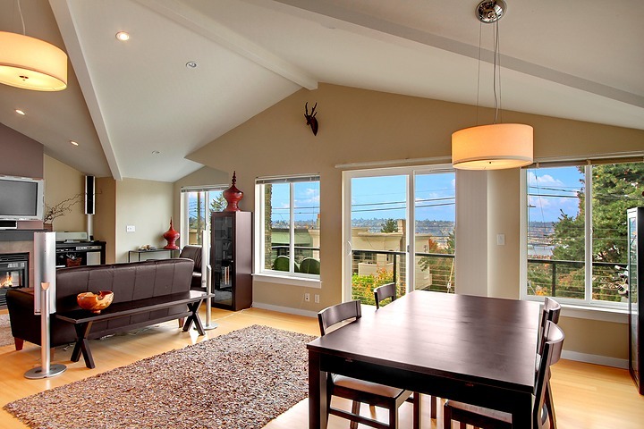 Property Photo: Great room (living room, dining room & open kitchen) 4316B Greenwood Ave N  WA 98103 